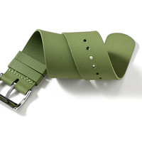 Bracelet de montre sport de haute qualité, étanche, en acier inoxydable et caoutchouc fluoré, 20 mm, 21 mm, 22 mm, bracelet souple en FKM