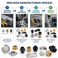 Pièces en acier inoxydable, laiton et cuivre usinées CNC, usinage de précision sur mesure, tournage, fraisage, service OEM