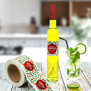 Rouleau d'étiquettes en papier enduit personnalisé, estampage à <span class=keywords><strong>chaud</strong></span>, impression couleur complète, autocollant permanent pour les boissons aromatisées au vin de fruits - Product Image 3