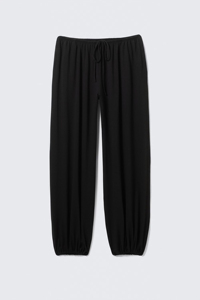 <span class=keywords><strong>Pantaloni</strong></span> Larghi da <span class=keywords><strong>Donna</strong></span> <span class=keywords><strong>Neri</strong></span> con Coulisse in Vita, Morbidi e Casual, Ideali per l'Uso Quotidiano e il Relax a Casa - Product Image 6