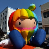 Décoration publicitaire extérieure énorme poupée gonflable à air chaud, ballon de mascotte de poupée gonflable de dessin animé