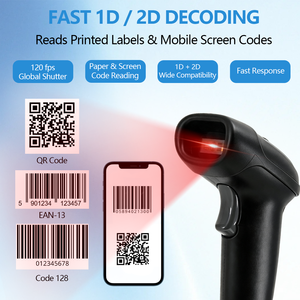 Escáner de Códigos de Barras 1D/2D con Cable, Personalizable, para Uso en Comercios y Control de Inventario - Product Image 4