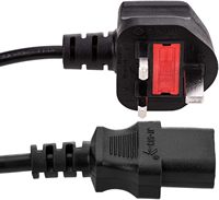 Adaptateur de prise britannique avec rallonge et 3 prises, câble de 1 m avec protection pour l'alimentation des ordinateurs et des ordinateurs portables
