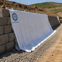 Séparateur de sol non tissé, géotextile robuste, tissu de sous-couche pour mur de soutènement en Équateur