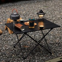 Table de camping pliable en alliage d'aluminium portable, légère, moderne, minimaliste, pour pique-nique, barbecue, simple, pour les loisirs en plein air