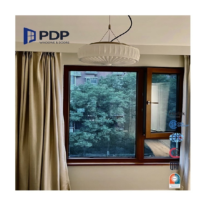 Modern Design PDP Aluminium Alloy Casement Windows with Tempered Glass Magnetic Screen Window Louvers for Kitchen & Entry