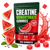 Gummies de créatine monohydrate OEM 5000mg – Complément pré-entraînement saveur pastèque pour la gym