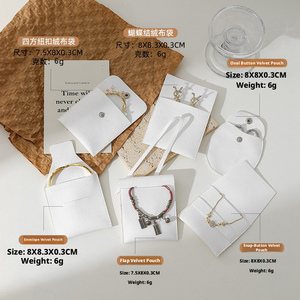 wholesale jewellery packaging <b>box</b> set two part jewelry <b>Gift</b> <b>box</b> with snap button pouch and velvet bag for storage - Product Image 2