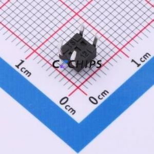 F1B040211T Tactile <b>Switch</b> Through hole Component (THT)-4P,4.5x4.5mm <b>Switch</b> Single Pole Single Throw Round Button 2.6N 4.5mm - Product Image 2