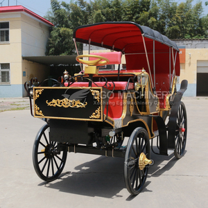 Chariot de tourisme à vendre – Vente directe usine – Noir et rouge – Haute qualité – Idéal pour mariages et excursions touristiques - Product Image 1