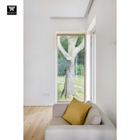 Ventanas Fijas de Madera Revestidas de Aluminio Personalizadas con Vidrio Low-E para Casas, Ventana de Vista Completa de Alta Eficiencia Energética NFRC