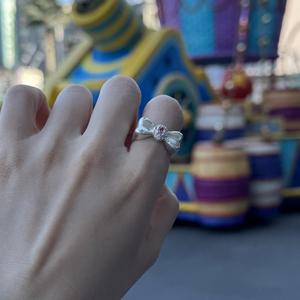 แหวนเงินแท้ S925 ดีไซน์หวานแหวว รูปโบว์ประดับเพชรชมพู รูปดาว ดีไซน์เฉพาะ แหวนแฟชั่นแบบเปิด ดีไซน์เรียบหรู - Product Image 2