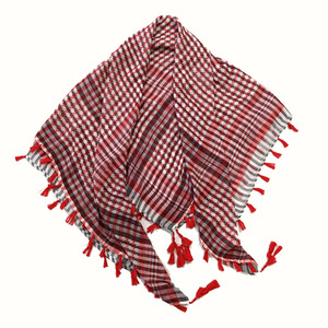 アラブ110 * 110cm大きな正方形のスカーフタッセル付きKeffiyeh Shemaghサウジアラビアのヘッドスカーフチェック付きターバンHijab Bandana - Product Image 5