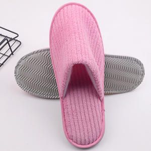 Custom Wholesale Luxury Disposable Hotel <strong>Slippers</strong> Flat Coral Velvet Eco-Friendly Comfortable Haofei Brand Hotel Amenities - Product Image 4