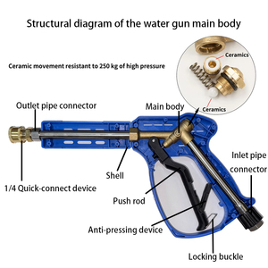 Súng nước áp lực cao chuyên nghiệp, phong cách mở rộng, Máy giặt Điện, súng phun nước - Product Image 3
