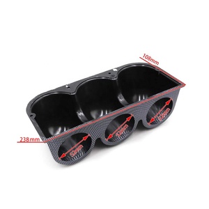 Compteur de voiture Porte-2 "52mm Carbone Noir Triple <span class=keywords><strong>Dash</strong></span> Mount Jauge Pod Compteur Voiture Pod support de Jauge - Product Image 2