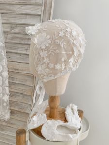 Manches courtes <span class=keywords><strong>blanc</strong></span> ivoire dentelle robe de baptême longue robe de baptême robe bébé fille robe de baptême tenue de baptême - Product Image 5