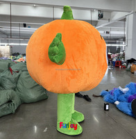 Costume de mascotte de citrouille gonflable Costumes de légumes de citrouille géante en peluche de 6,6 pieds à vendre
