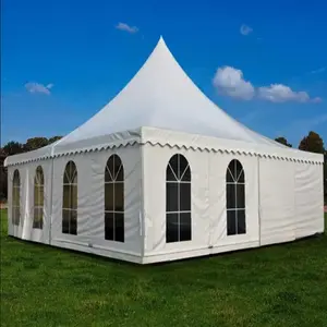 Ty açık beyaz PVC alüminyum 5x5m düğün pagoda çadırı parti düğün marquee için