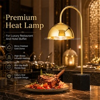Vente directe d'usine XINGPAI lampe chauffante infrarouge portable lampe chauffante en or de luxe pour buffet