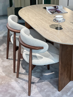 Ensemble Table et Chaises de Salle à Manger 6 Places de Style Rétro Nordique, Design Moderne en Bois, Mobilier de Cuisine