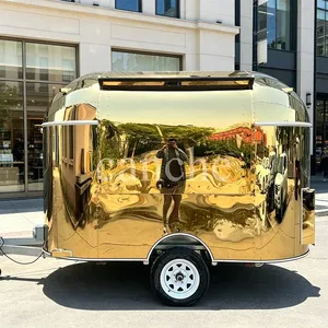 Camion de restauration mobile électrique tout équipé en acier inoxydable pour pizzas et frites, idéal pour la vente en extérieur - Product Image 1