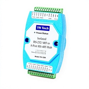 YN1208 Industrial 8-Port RS485 <b>Hub</b> Galvanic Isolated Bidirectional Repeater & Splitter, Star Topology Support 8 port RS485 W - Product Image 1