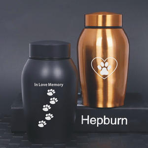 Logotipo impreso con patrón Urna para mascotas de acero inoxidable Tamaños pequeños grandes Sello de metal de protección a prueba de humedad para uso transfronterizo de perros - Product Image 2