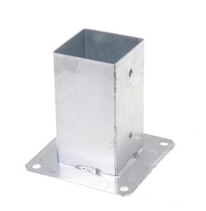 Manga atornillada galvanizada en caliente para <span class=keywords><strong>postes</strong></span> de madera <span class=keywords><strong>redondos</strong></span>, soporte de poste de metal resistente para valla de jardín, cubierta, soporte de pérgola - Product Image 1
