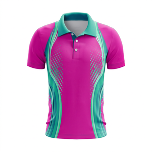 Camiseta de Cricket Personalizada con Cuello Alto, Impresión Digital, 100% Poliéster, Transpirable, Absorbe la Humedad, Tallas Grandes, Ropa de Equipo, Logotipo Personalizado - Product Image 1