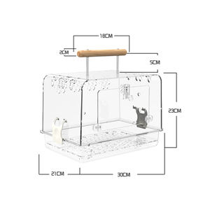מלכודת חיצונית מתקפלת קטנה כלובי גידול ציפורים אקריליק קן תוכים - Product Image 4