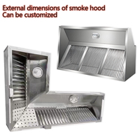 Support OEM Vente en gros Cuisine commerciale Hotte intelligente Boîtier en acier inoxydable Déflecteur pour hôtel école Cuisine Ventilation