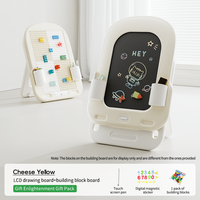 Planche à dessin pliable pour enfants avec blocs de construction magnétiques et écran LCD pour sports et divertissement pour bébés et tout-petits