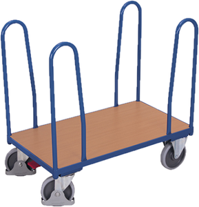 Zware Zijframe-Platformtrolley Met 4 Verwijderbare Rails En Mdf-Dek - Product Image 1