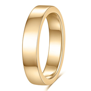 Anillo Minimalista de Acero Inoxidable y Oro de 14K, 6mm, Acabado Liso, Joyería para Uso Diario de Mujer - Product Image 4