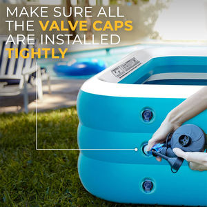 Extra großer aufblasbarer Pool für Kinder und Erwachsene 118x72x22 Zoll mit elektrischer Pumpe Langlebiger, verdickter PVC-Hinterhof-Pool - Product Image 5