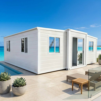 Conteneur d'habitation modulaire préfabriqué en acier, pliable et extensible, de 20 pieds, de luxe moderne, en kit, vente en gros de Chine
