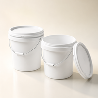 Seau en plastique PP pour poissons vivants, 1-30L, avec couvercle à pompe d'aération, seau de rangement rond pour aquarium, changement d'eau, utilisation en extérieur