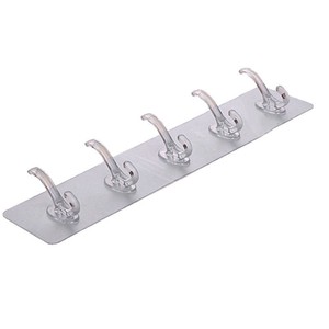 Hot Sticky 6 <strong>Hooks</strong> Kitchen Bathroom <strong>Wall</strong> <strong>Hooks</strong> Strong Adhesive Crystal Row Rail Drawing <strong>Hooks</strong> Kitchen <strong>Wall</strong> <strong>Hooks</strong> - Product Image 3
