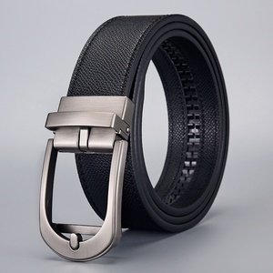 <span class=keywords><strong>Ceinture</strong></span> en cuir de vachette véritable fendue pour <span class=keywords><strong>homme</strong></span>, nouvelle collection, très vendue, avec boucle automatique en alliage, décontractée, 105-130 cm, pour femme - Product Image 1