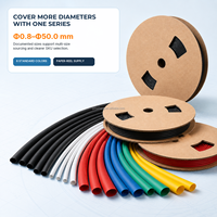 Kit d'assortiment de gaines thermorétractables fines 2:1 ignifuges colorées pour isolation de câbles