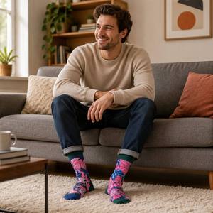 Chaussettes décontractées tendance 2026 pour hommes et femmes, style AB, pour l'automne, usage extérieur, antidérapantes, absorbant la transpiration, assorties à tout, pour couples - Product Image 4