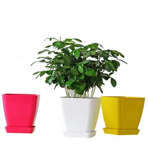 Biodegradable Bamboo Fiber multi-color plant fiber flowerpot Apply to All Home Garden for Indoor Plants