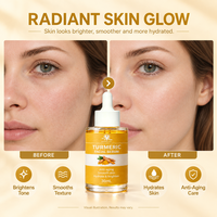 Sérum Visage Hydratant Éclat Quotidien au Curcuma, Vitamine C et Acide Hyaluronique pour Peaux Sensibles – Emballage Boîte de Vente au Détail – Beauté