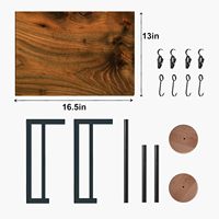 Présentoir en métal personnalisé cintre de rangement pour casque de moto support de casque de sécurité en bois support mural