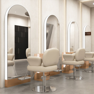Gran oferta, muebles de salón de peluquería de longitud completa grandes, maquillaje de peluquería, espejo de salón de belleza Led - Product Image 2
