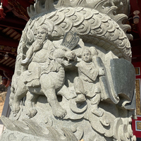 Grand Animal Statue de Sculpture Sur Pierre Dragon Pilier Colonne S'use le Dragon De Pierre Statue pour Temple Décoration De Porte