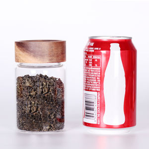 بيع بالجملة برطمانات تخزين صديقة للبيئة للمطبخ مع غطاء خشبي دائري - Product Image 5