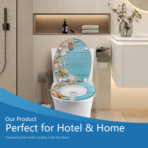 Abattant de toilettes personnalisé UF, motif <span class=keywords><strong>poisson</strong></span> marin, avec couvercle de cuvette à fermeture douce, siège en U, pour WC domestique, appartement, salle de bain d'invité - Product Image 5