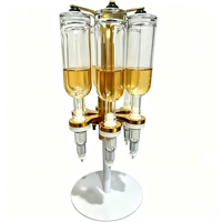Présentoir de Magasin Rotatif pour 6 Bouteilles de Parfum avec Impression de Logo et Gravure, Meuble de Présentation pour Bouteilles de 375 ml